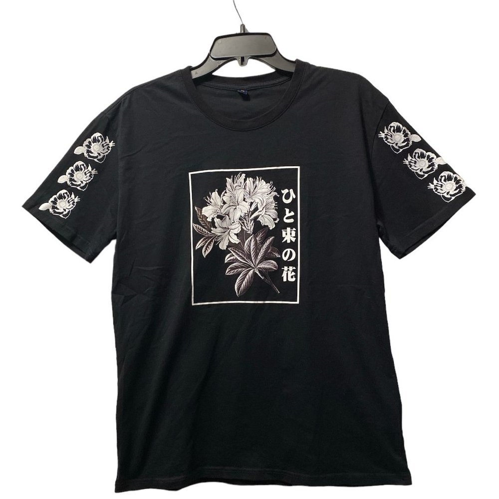 Shein Floral Japanese Print T-Shirt